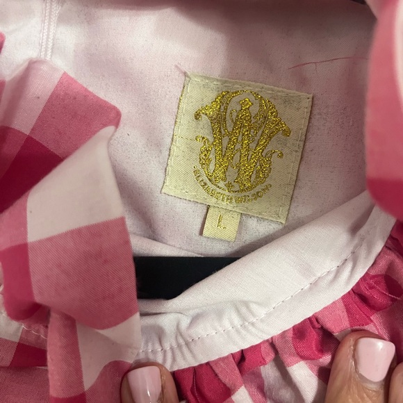 Pink Gingham Ruffle Blouse - Picture 3 of 3